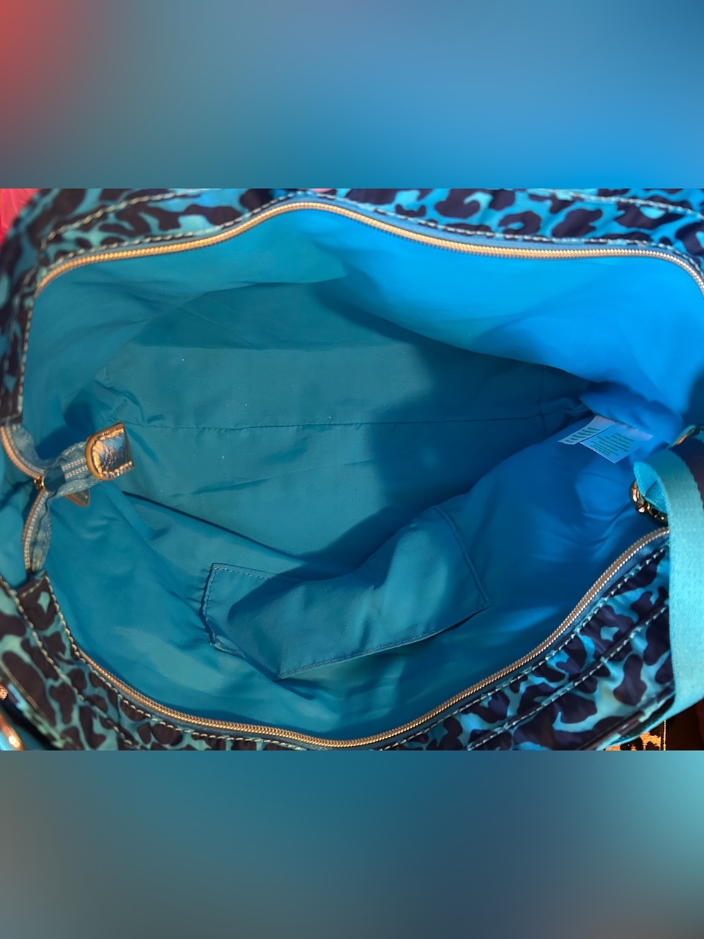 Lilly evita oyster bay leopard print tote bag with strap - Picture 6 of 7